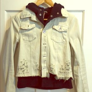 Free People Hooded denim Jacket
